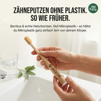 GiftFrei Naturborsten-Zahnbürsten(4 Stück)