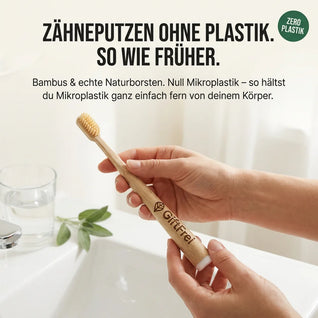 GiftFrei Naturborsten-Zahnbürsten(4 Stück)