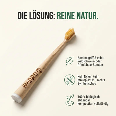 GiftFrei Naturborsten-Zahnbürsten(4 Stück)