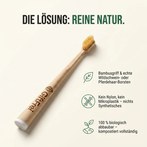 GiftFrei Naturborsten-Zahnbürsten(4 Stück)